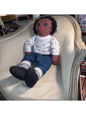 Homemade Rag Doll Brown/Blue Size One Size